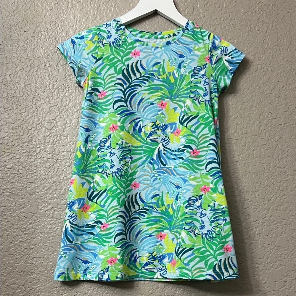 Lilly Pulitzer Girls cotton dress.  Lion print Size small 4-5